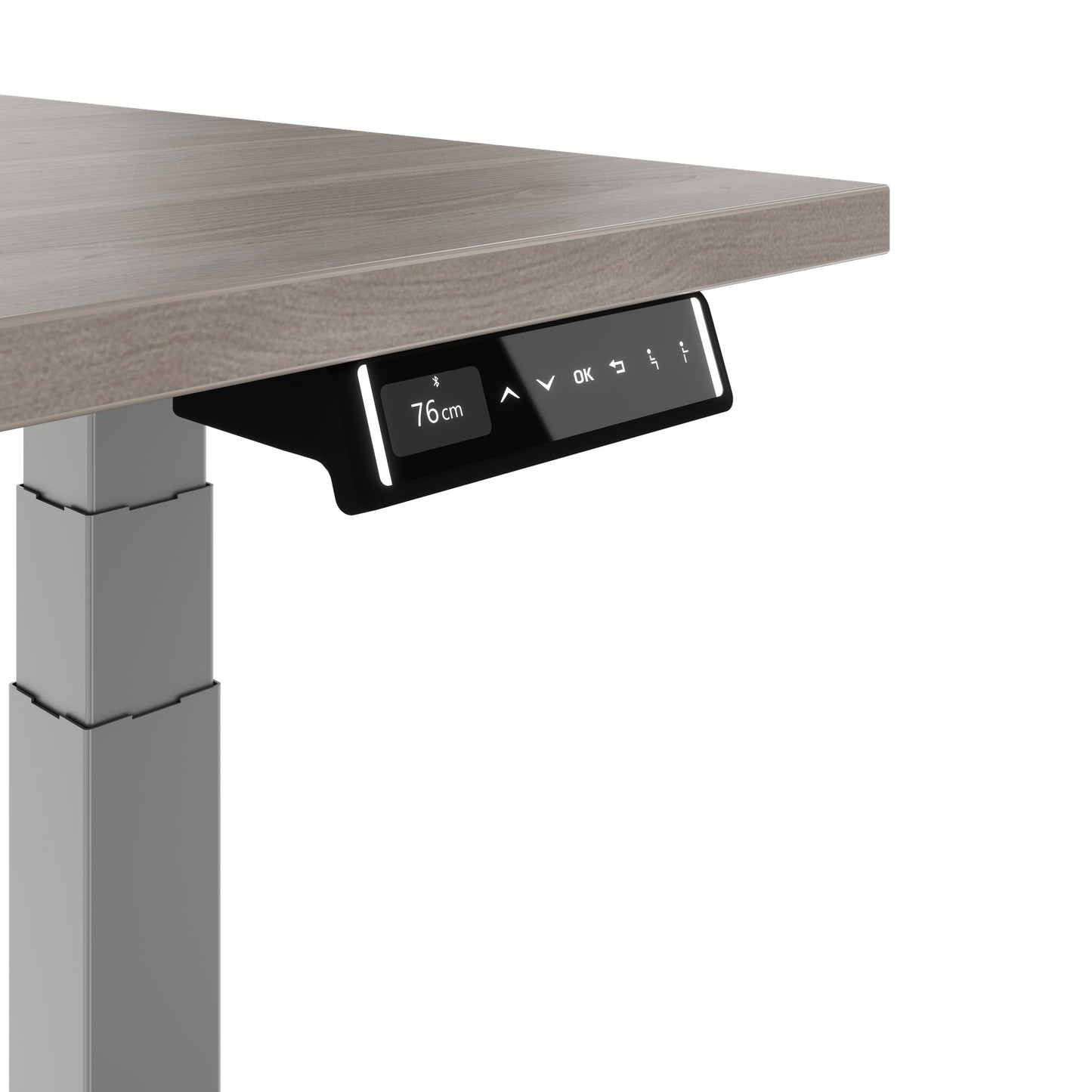 TELDRA Pro, Bureau à 2 moteurs | 1600 - 1800 mm, réglable à hauteur électrique, gris de chêne nord