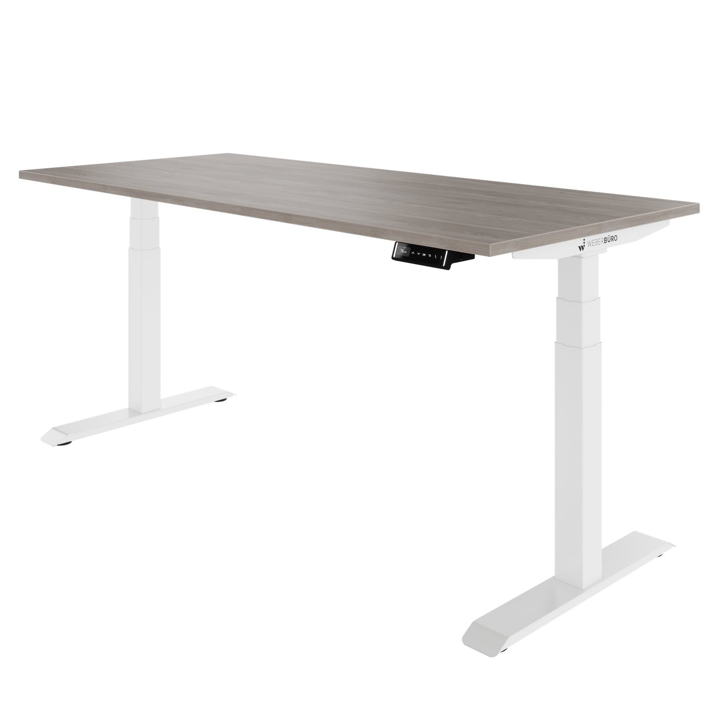 TELDRA Pro, Bureau à 2 moteurs | 1600 - 1800 mm, réglable à hauteur électrique, gris de chêne nord