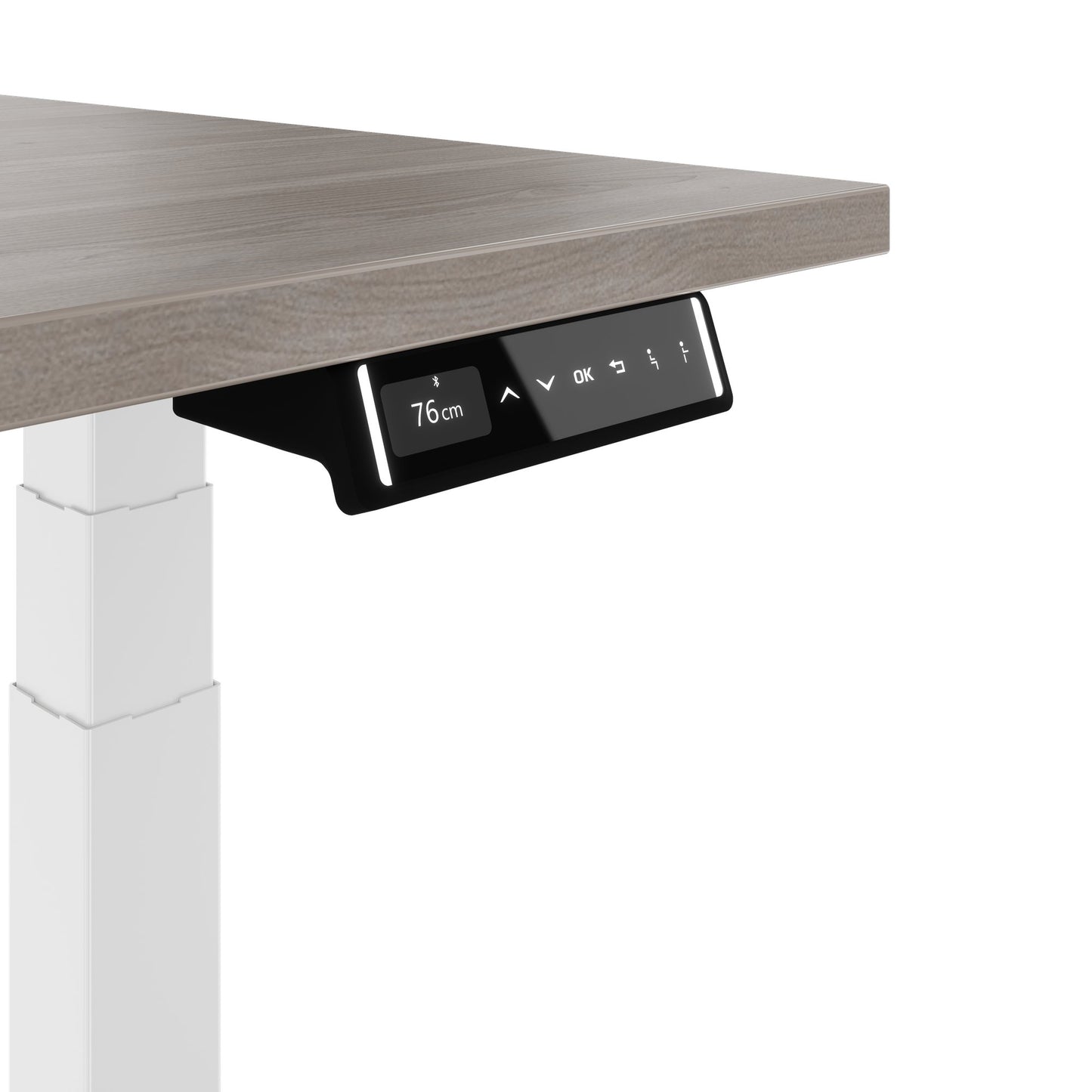 TELDRA Pro, Bureau à 2 moteurs | 1600 - 1800 mm, réglable à hauteur électrique, gris de chêne nord