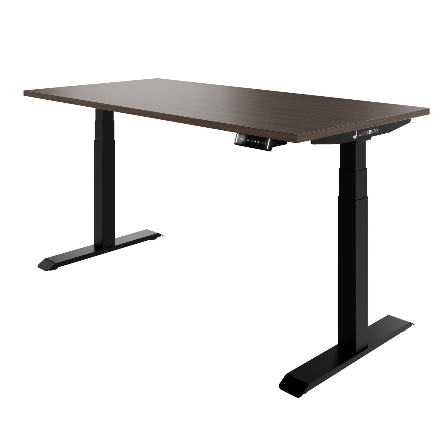 TELDRA Pro, Bureau à 2 moteurs | 1600 - 1800 mm, réglable à hauteur électrique, noyer