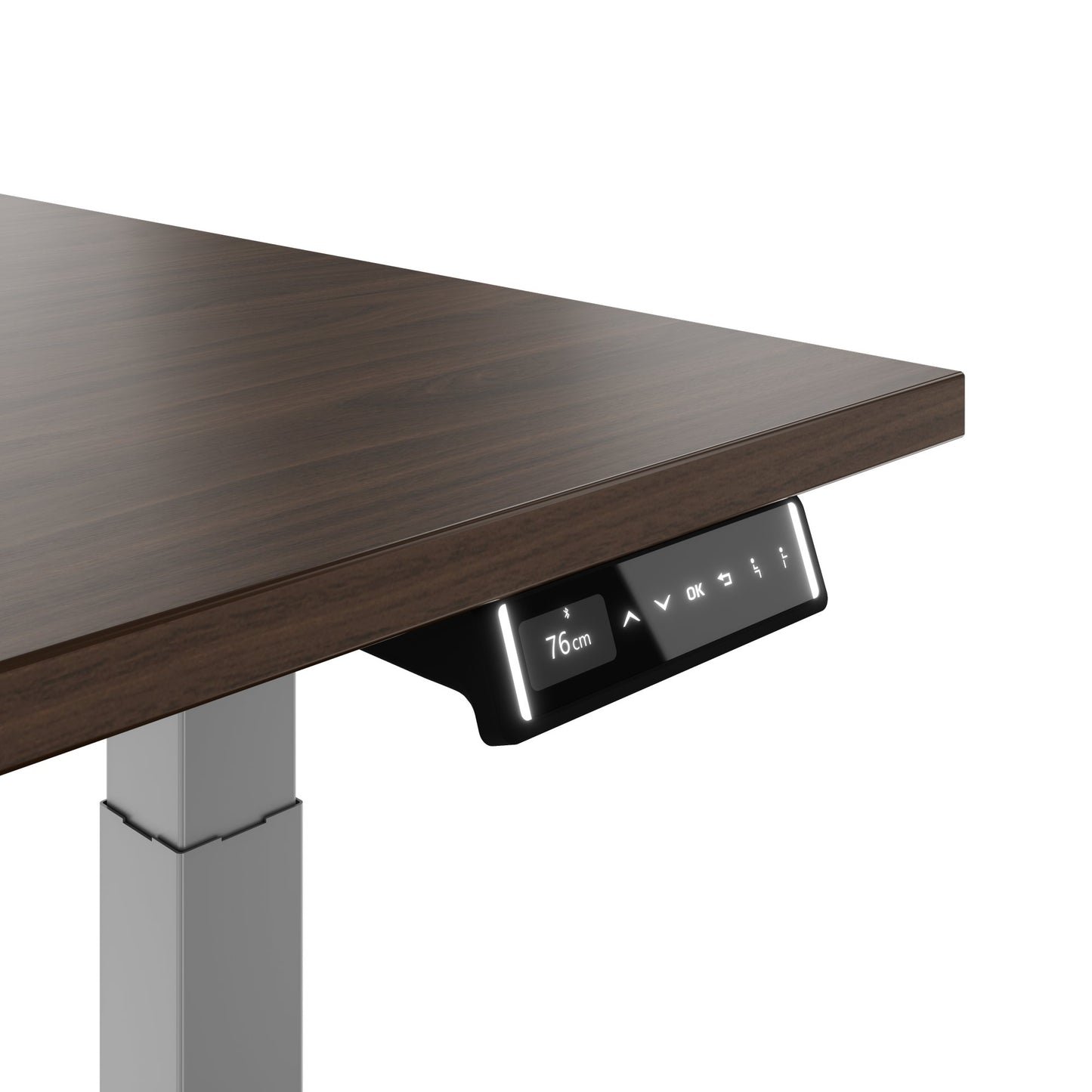 TELDRA Pro, Bureau à 2 moteurs | 1600 - 1800 mm, réglable à hauteur électrique, noyer