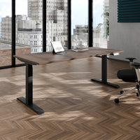TELDRA Pro, Desk a 2 motori | 1600 - 1800 mm, regolabile elettricamente altezza, noce
