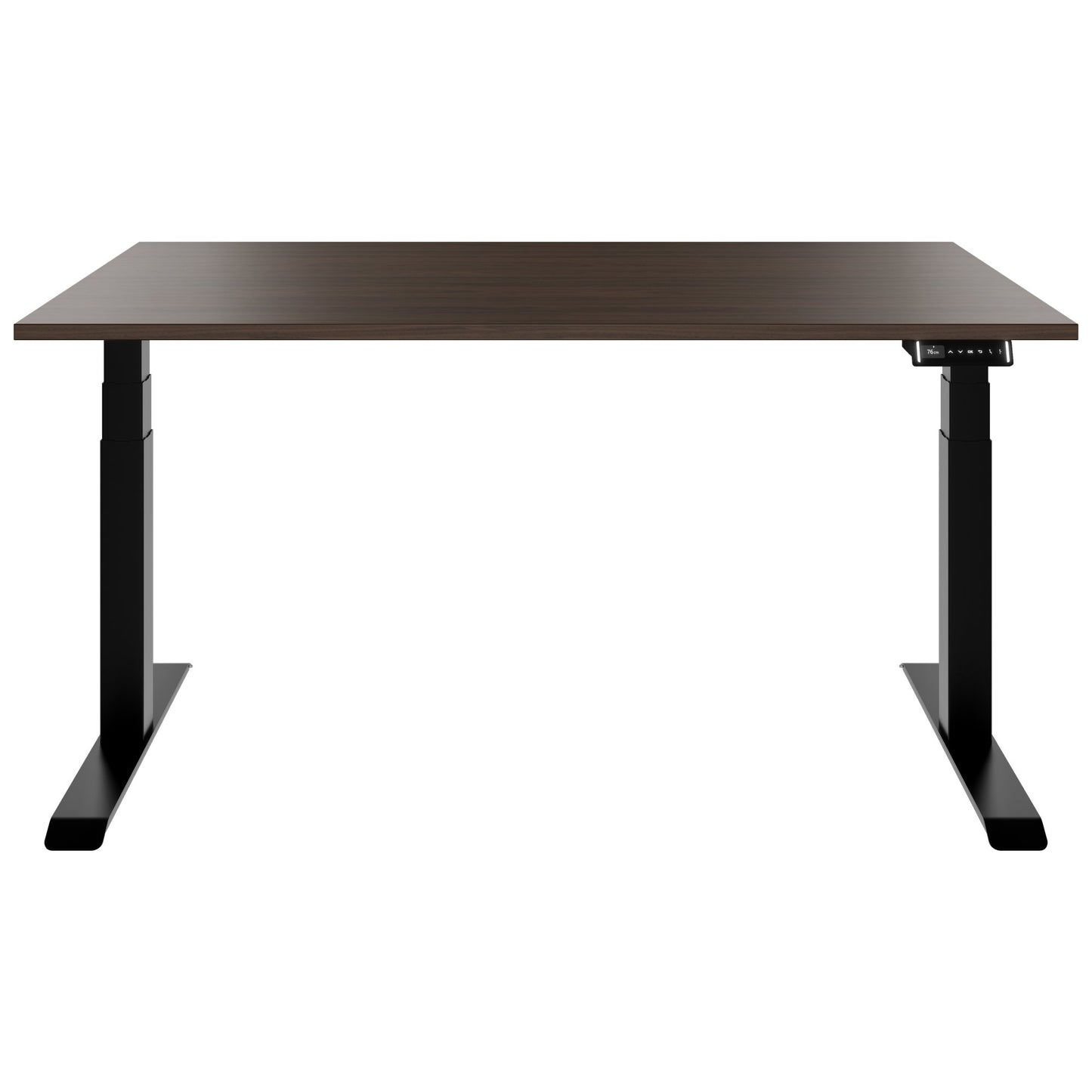 TELDRA Pro, 2-Motoren-Schreibtisch | 1600 - 1800 mm, elektrisch höhenverstellbar, Nussbaum