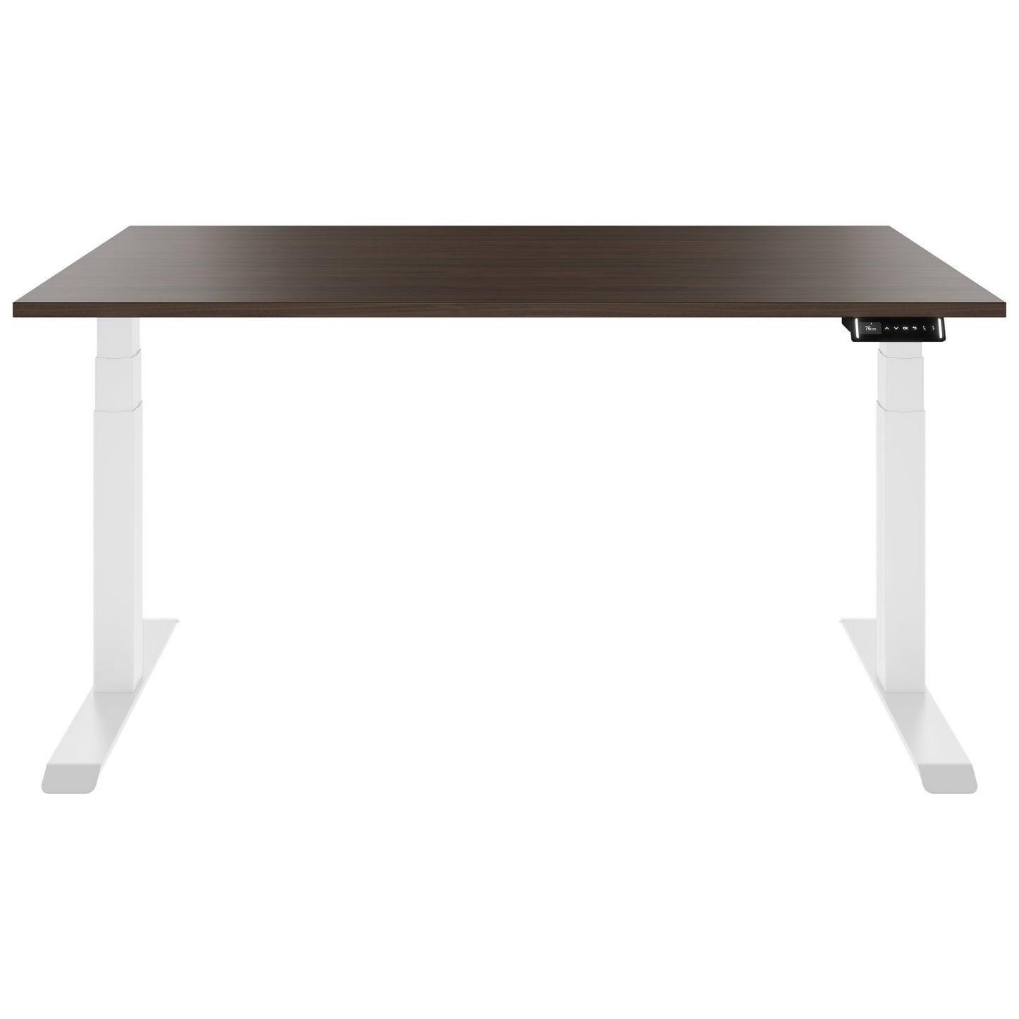 TELDRA Pro, 2-Motoren-Schreibtisch | 1600 - 1800 mm, elektrisch höhenverstellbar, Nussbaum