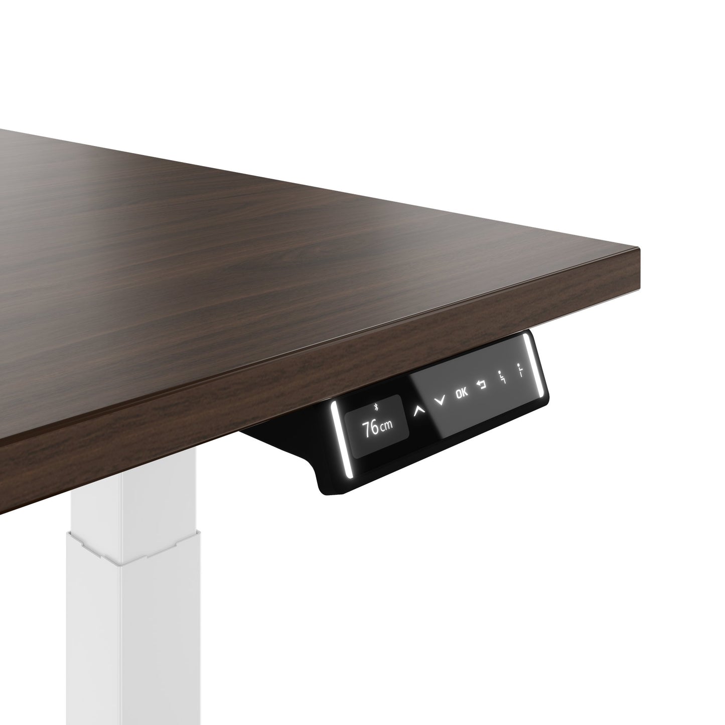 TELDRA Pro, 2-Motoren-Schreibtisch | 1600 - 1800 mm, elektrisch höhenverstellbar, Nussbaum