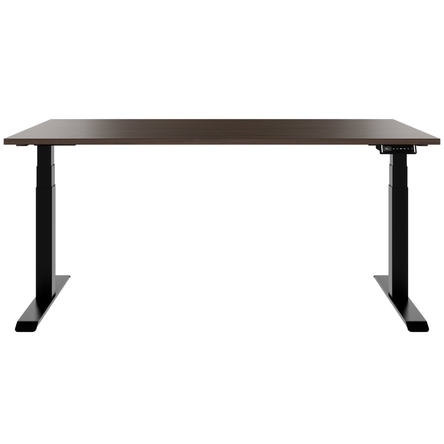 TELDRA Pro, 2-Motoren-Schreibtisch | 1600 - 1800 mm, elektrisch höhenverstellbar, Nussbaum