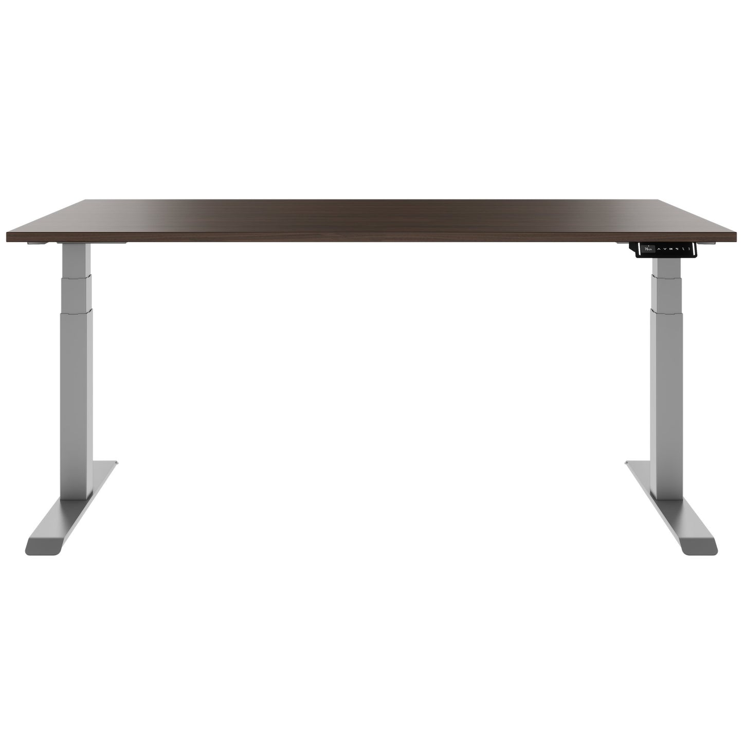 TELDRA Pro, 2-Motoren-Schreibtisch | 1600 - 1800 mm, elektrisch höhenverstellbar, Nussbaum