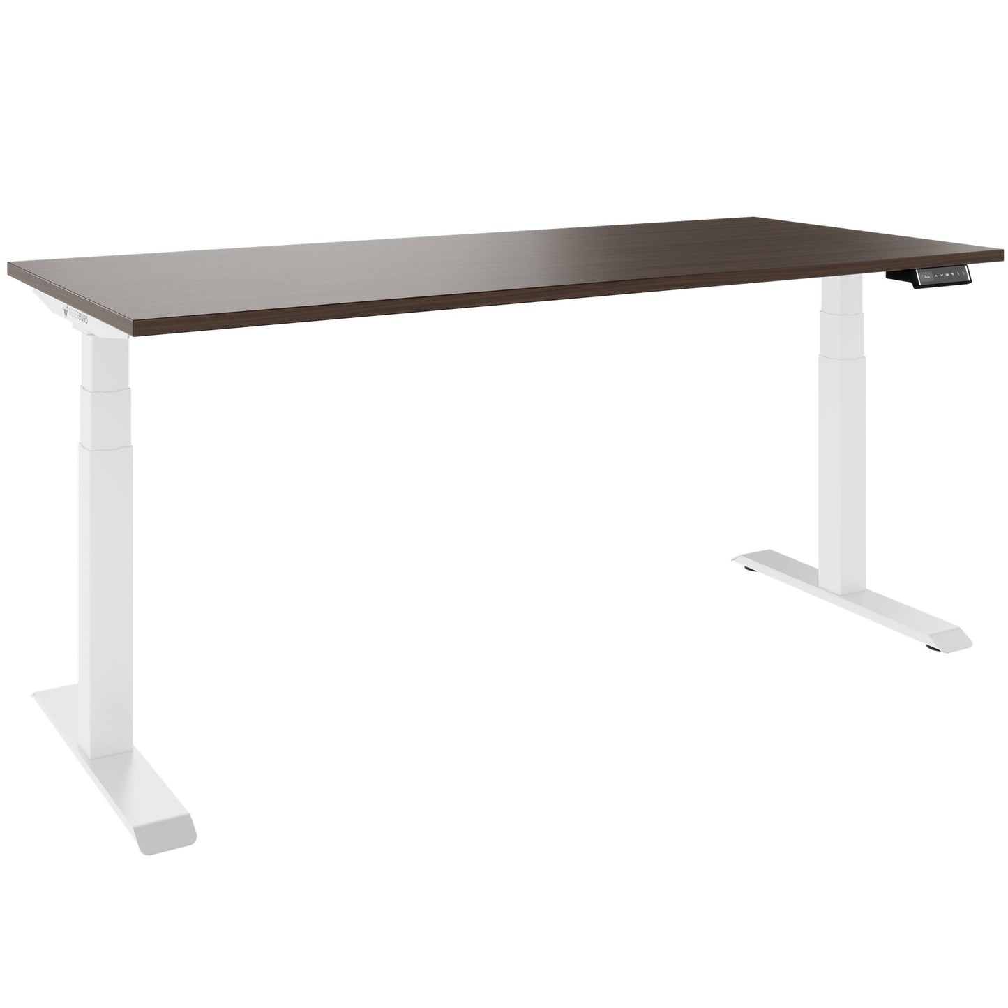 TELDRA Pro, 2-Motoren-Schreibtisch | 1600 - 1800 mm, elektrisch höhenverstellbar, Nussbaum