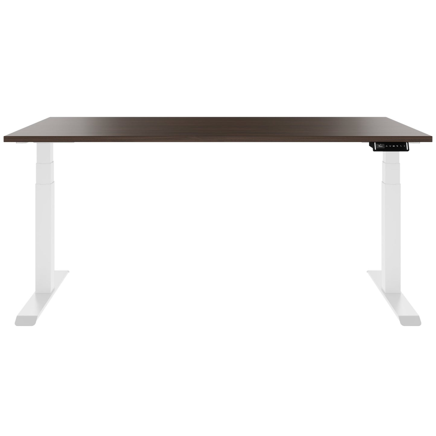 TELDRA Pro, 2-Motoren-Schreibtisch | 1600 - 1800 mm, elektrisch höhenverstellbar, Nussbaum