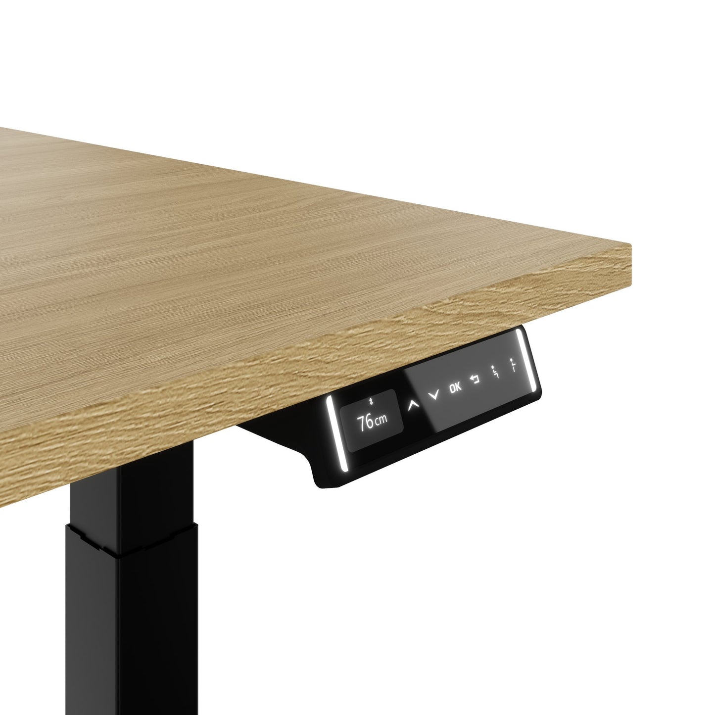 TELDRA Pro, Desk a 2 motori | 1600 - 2000 mm, regolabile in altezza elettricamente, vera quercia in legno in legno