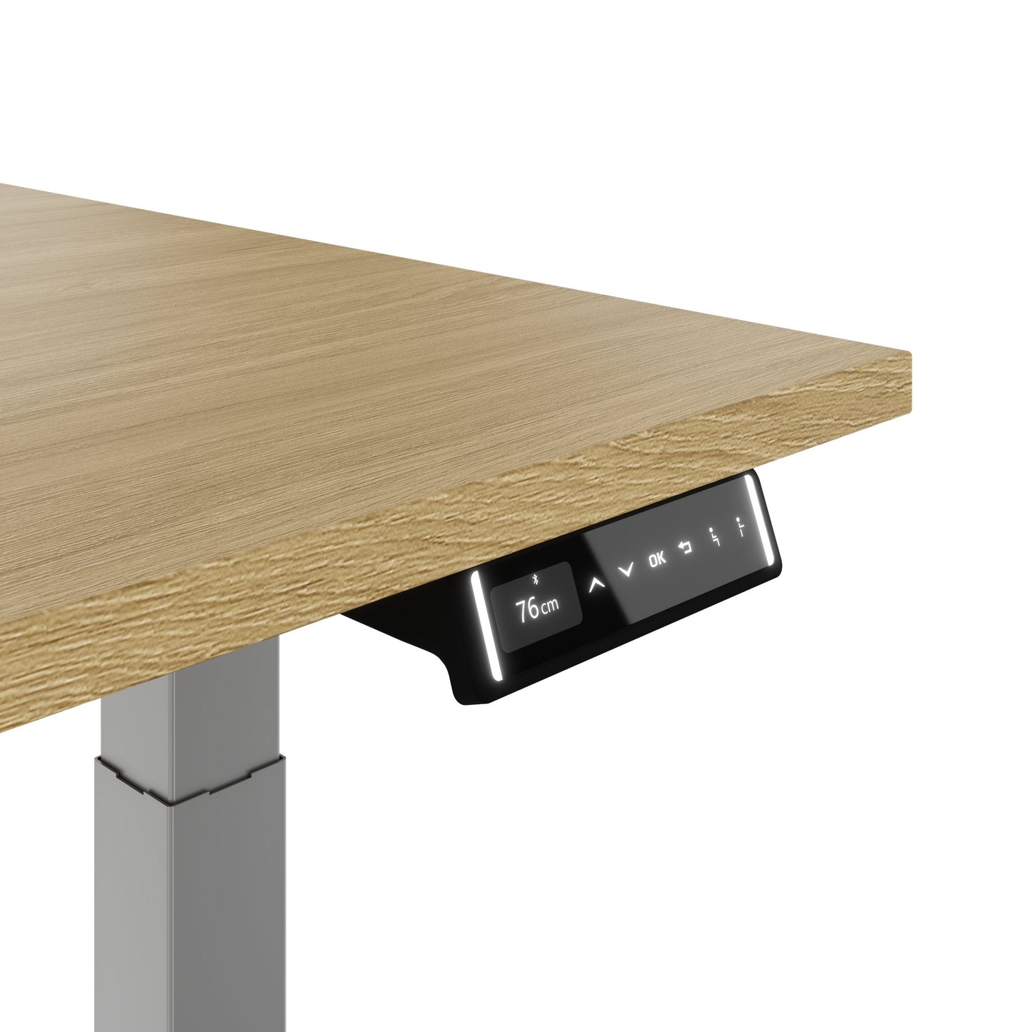 TELDRA Pro, Desk a 2 motori | 1600 - 2000 mm, regolabile in altezza elettricamente, vera quercia in legno in legno