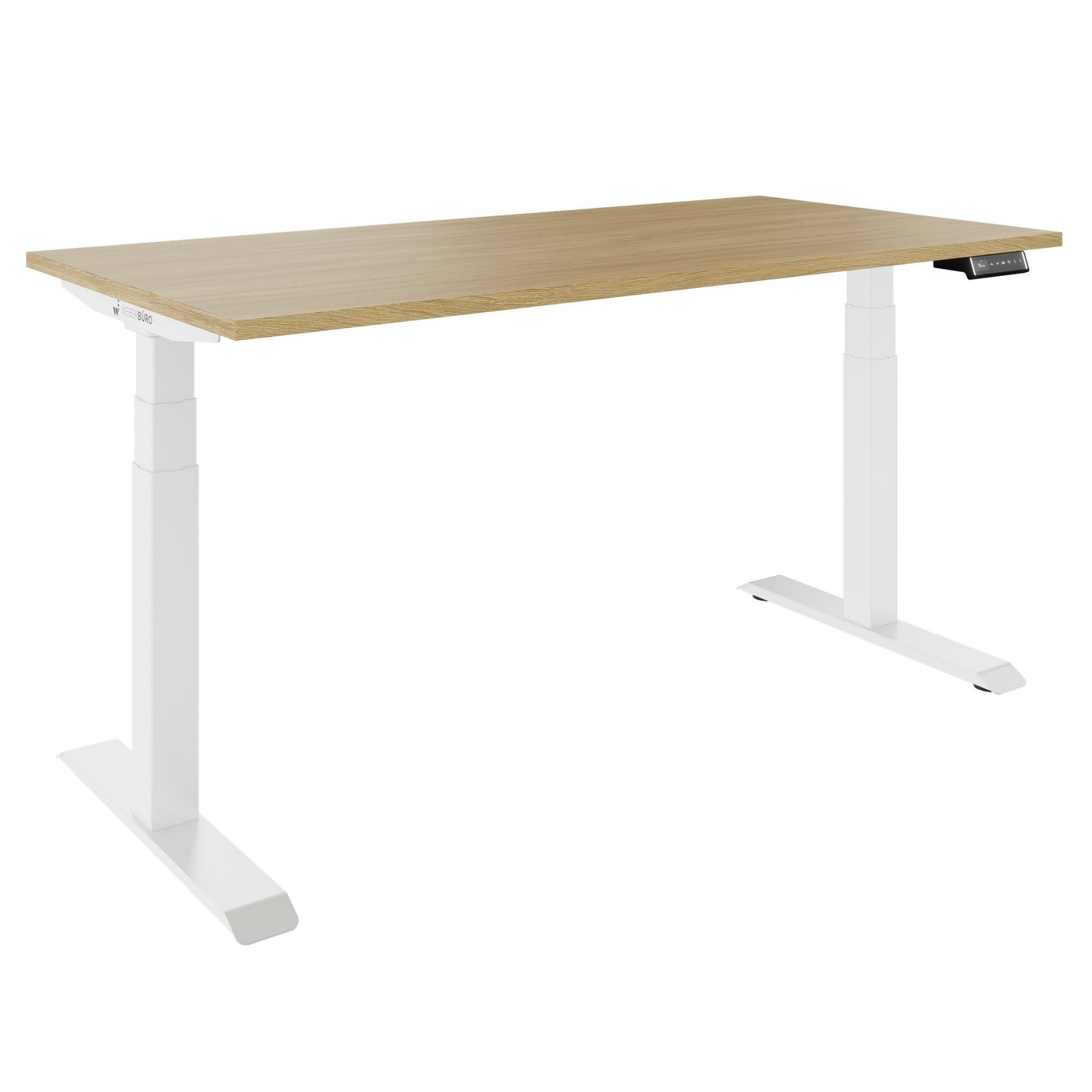 TELDRA Pro, Desk a 2 motori | 1600 - 2000 mm, regolabile in altezza elettricamente, vera quercia in legno in legno