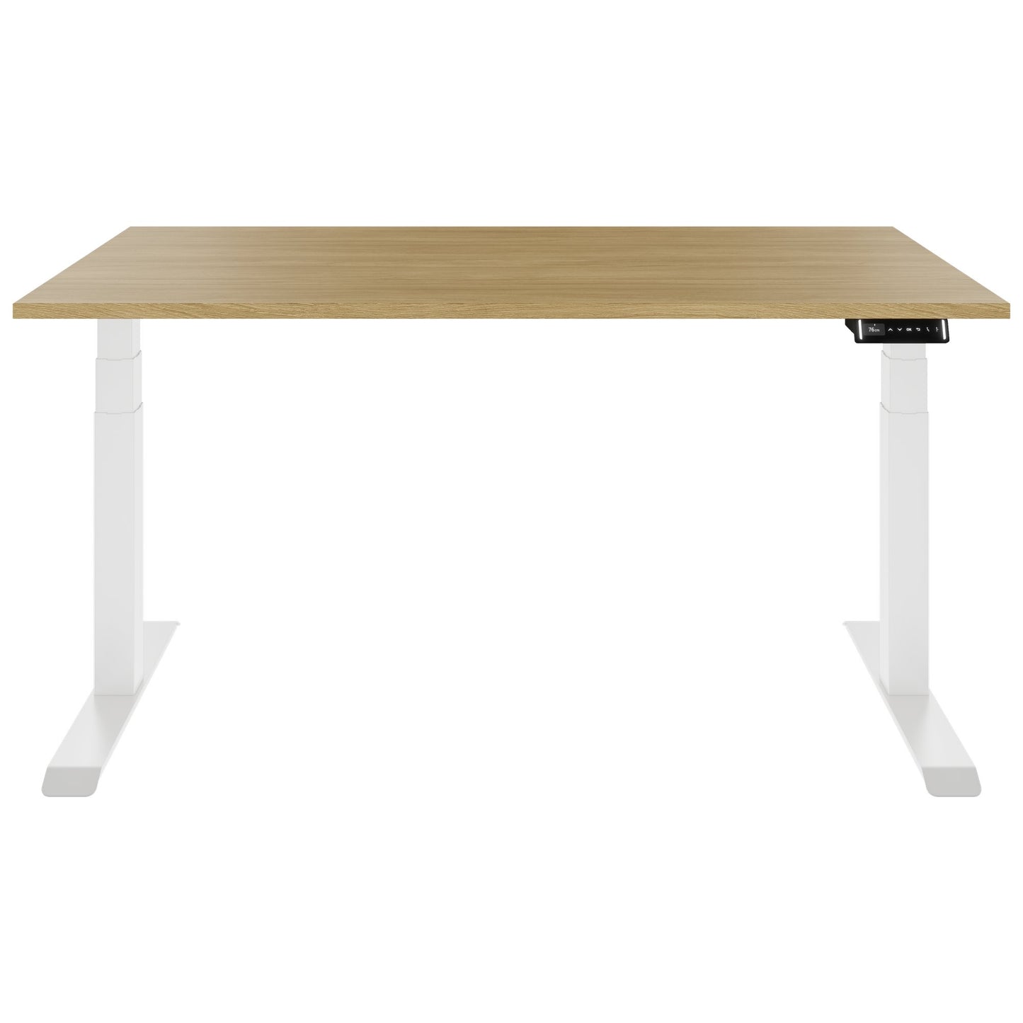 TELDRA Pro, Desk a 2 motori | 1600 - 2000 mm, regolabile in altezza elettricamente, vera quercia in legno in legno