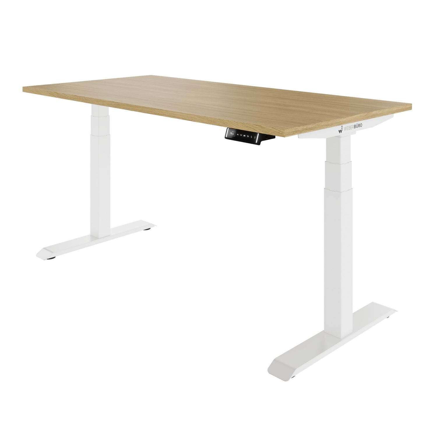 TELDRA Pro, Desk a 2 motori | 1600 - 2000 mm, regolabile in altezza elettricamente, vera quercia in legno in legno