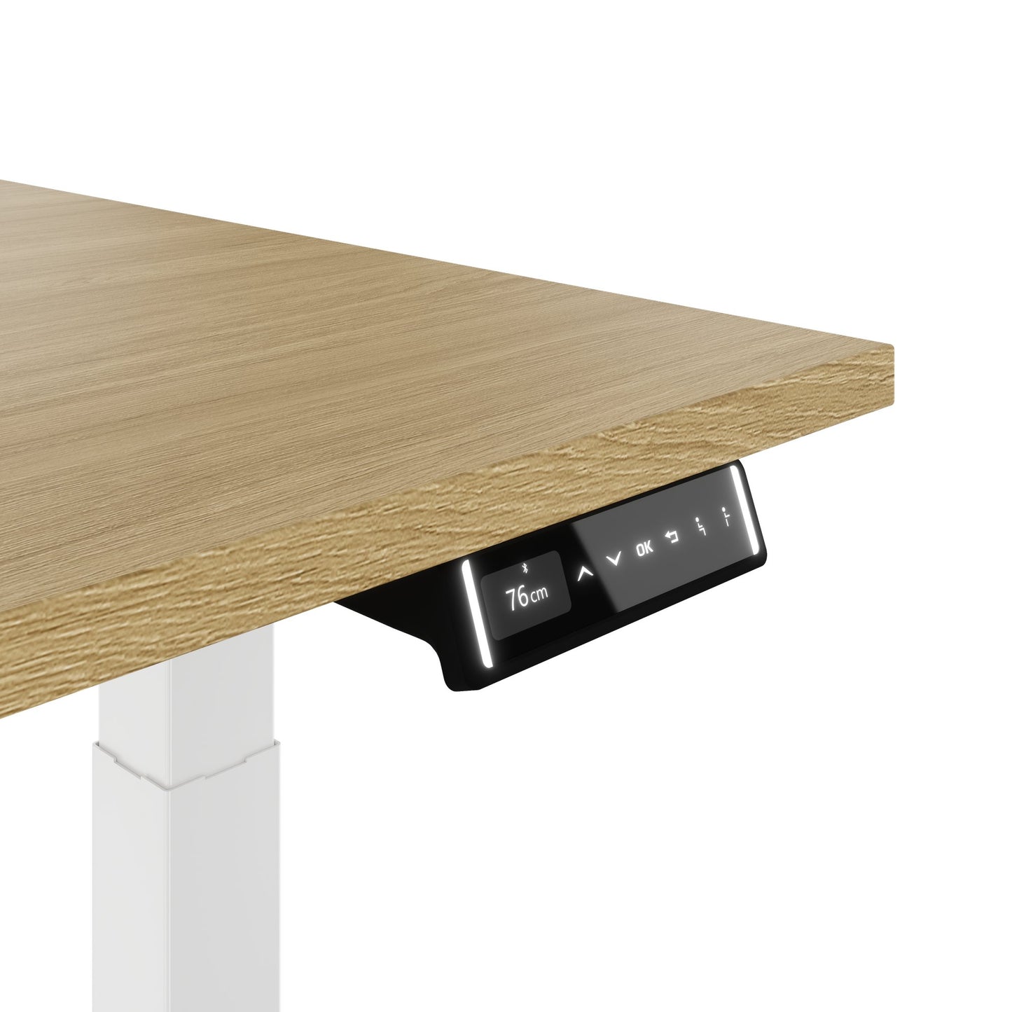 TELDRA Pro, Desk a 2 motori | 1600 - 2000 mm, regolabile in altezza elettricamente, vera quercia in legno in legno