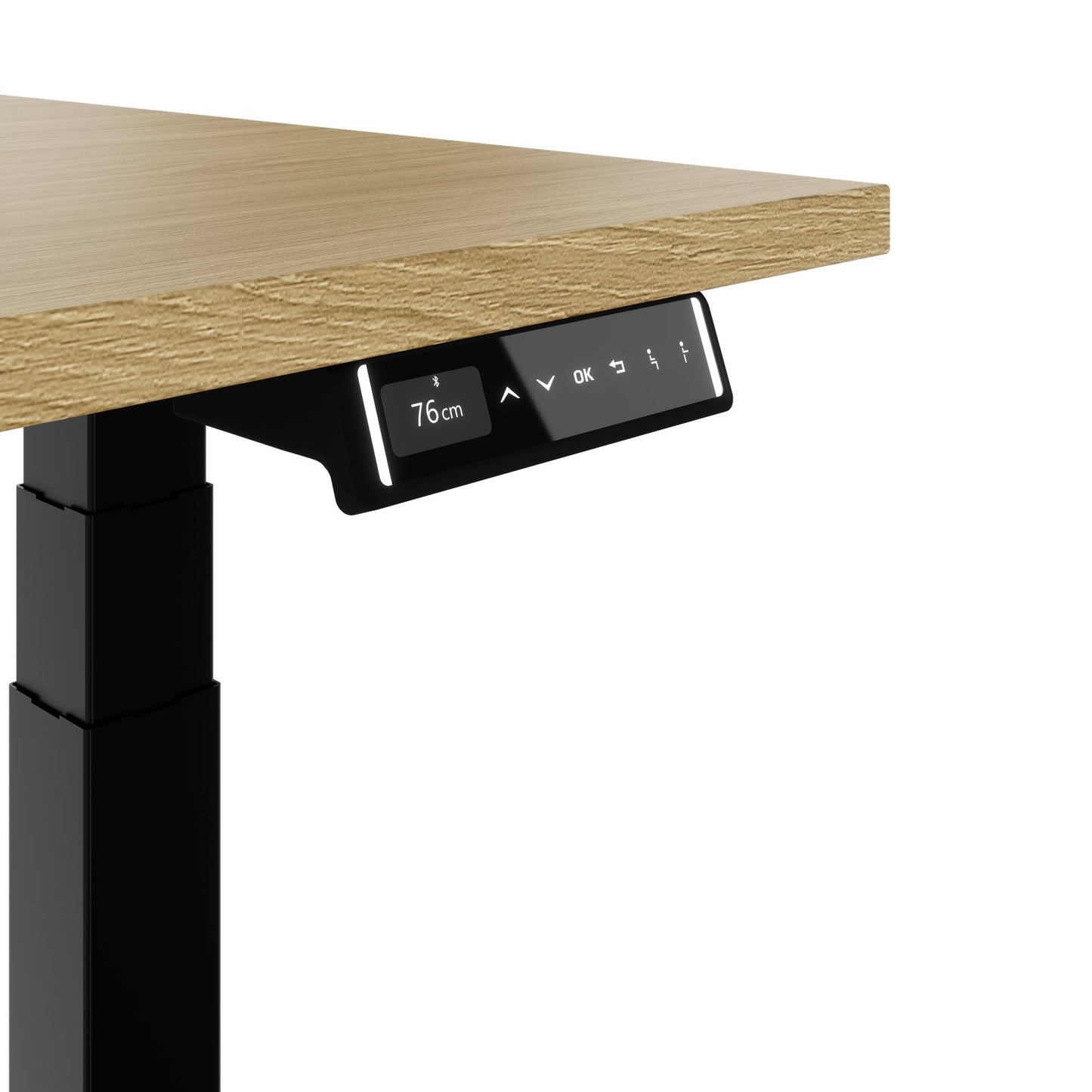 TELDRA Pro, Desk a 2 motori | 1600 - 2000 mm, regolabile in altezza elettricamente, vera quercia in legno in legno