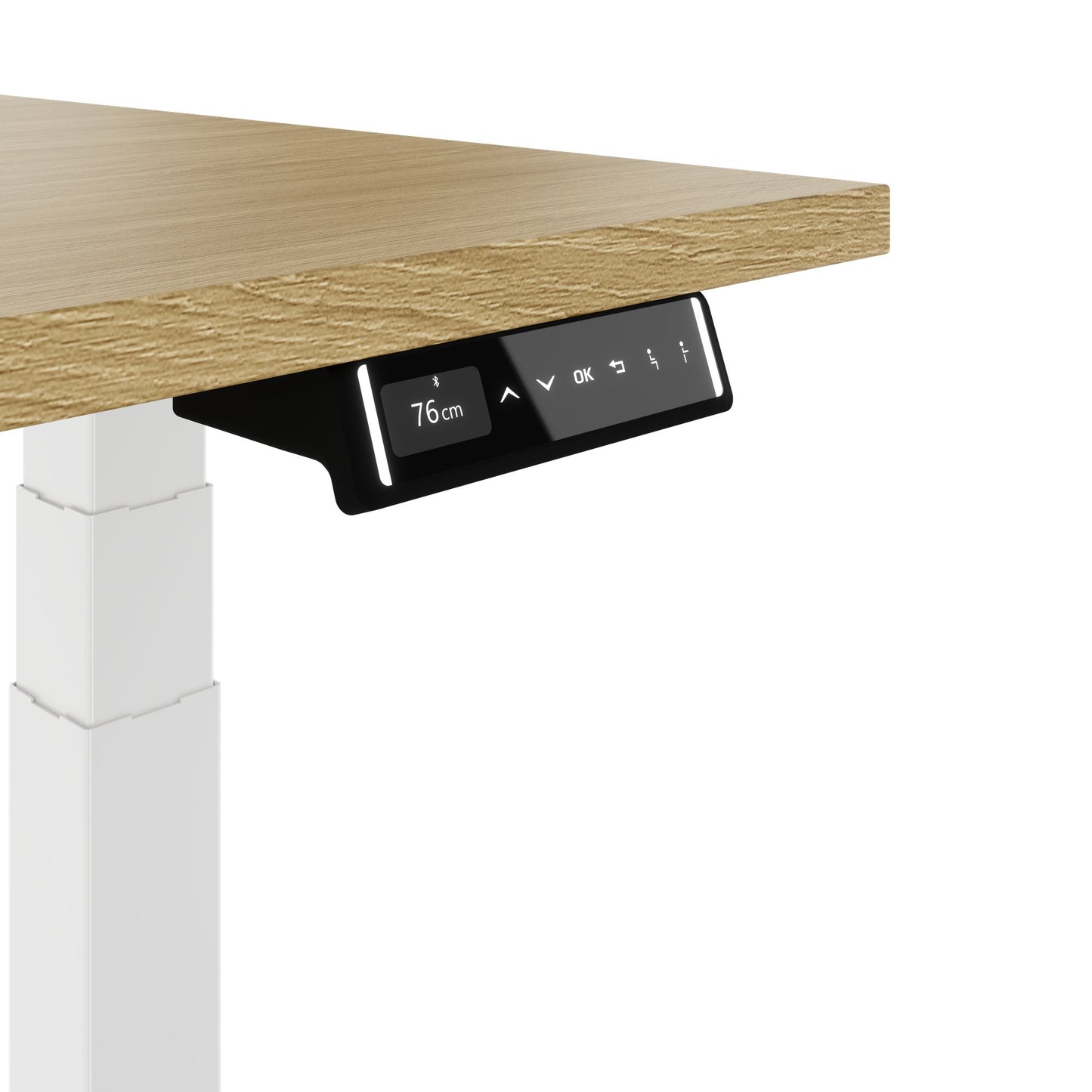 TELDRA Pro, Desk a 2 motori | 1600 - 2000 mm, regolabile in altezza elettricamente, vera quercia in legno in legno