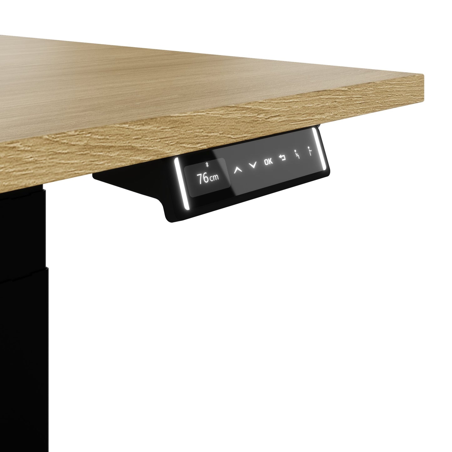 TELDRA Pro, Desk a 2 motori | 1600 - 2000 mm, regolabile in altezza elettricamente, vera quercia in legno in legno