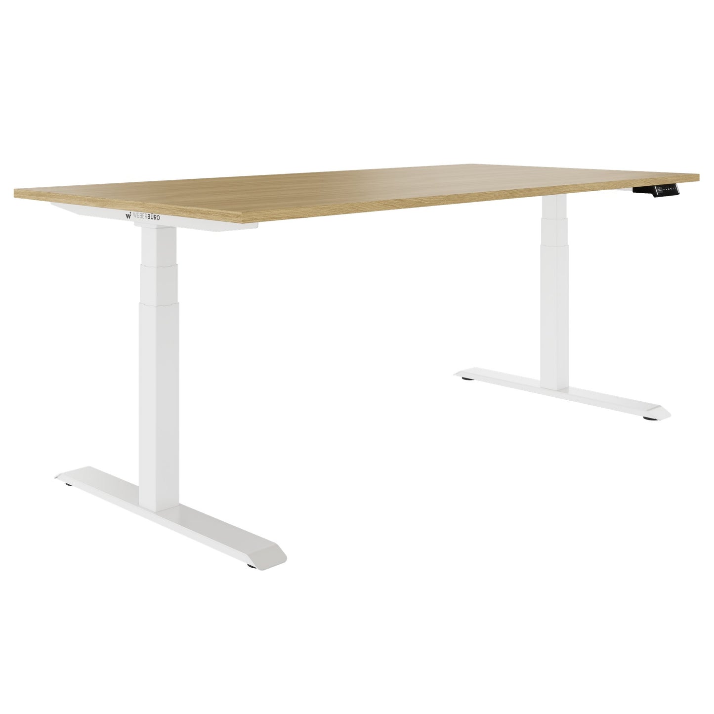 TELDRA Pro, Desk a 2 motori | 1600 - 2000 mm, regolabile in altezza elettricamente, vera quercia in legno in legno