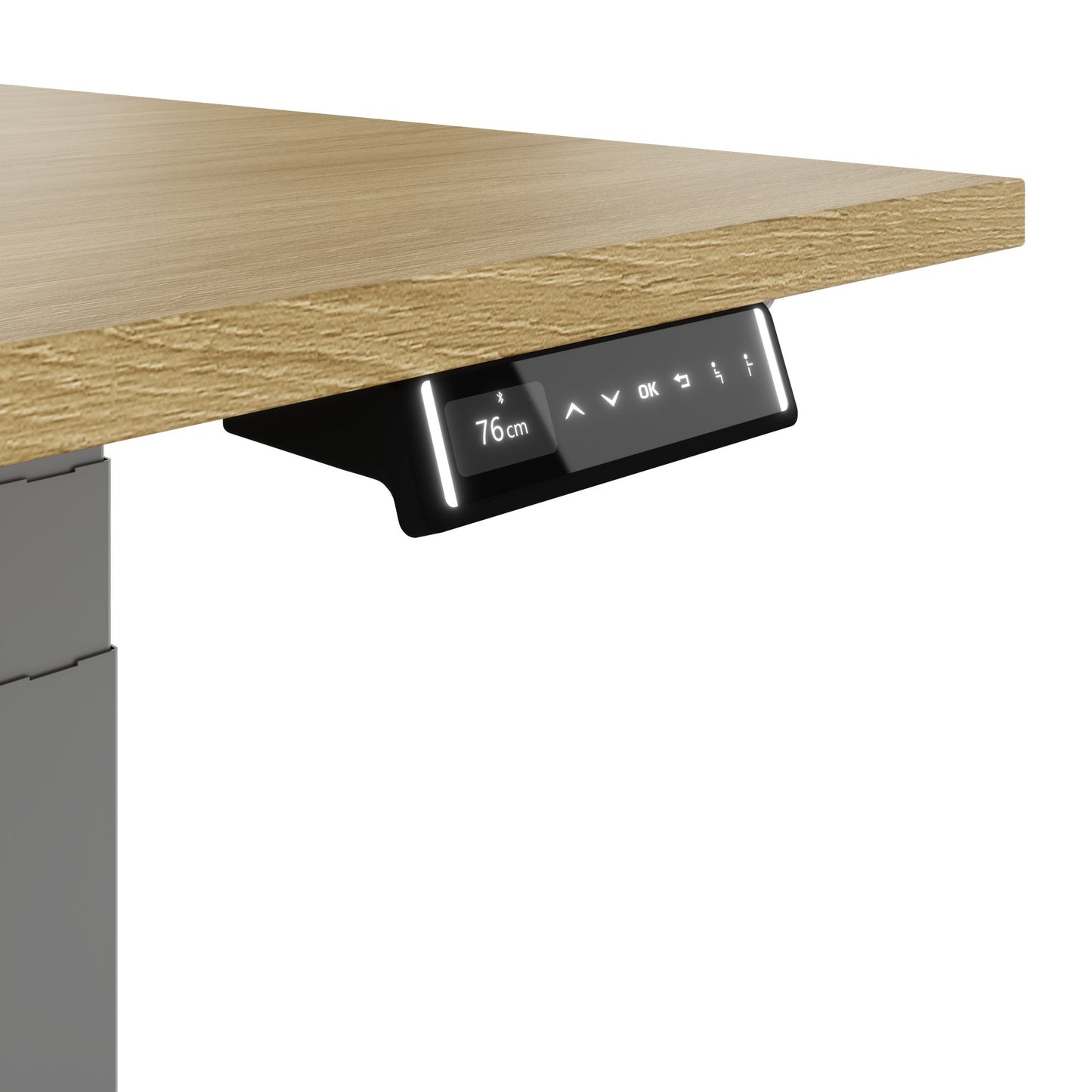 TELDRA Pro, Desk a 2 motori | 1600 - 2000 mm, regolabile in altezza elettricamente, vera quercia in legno in legno