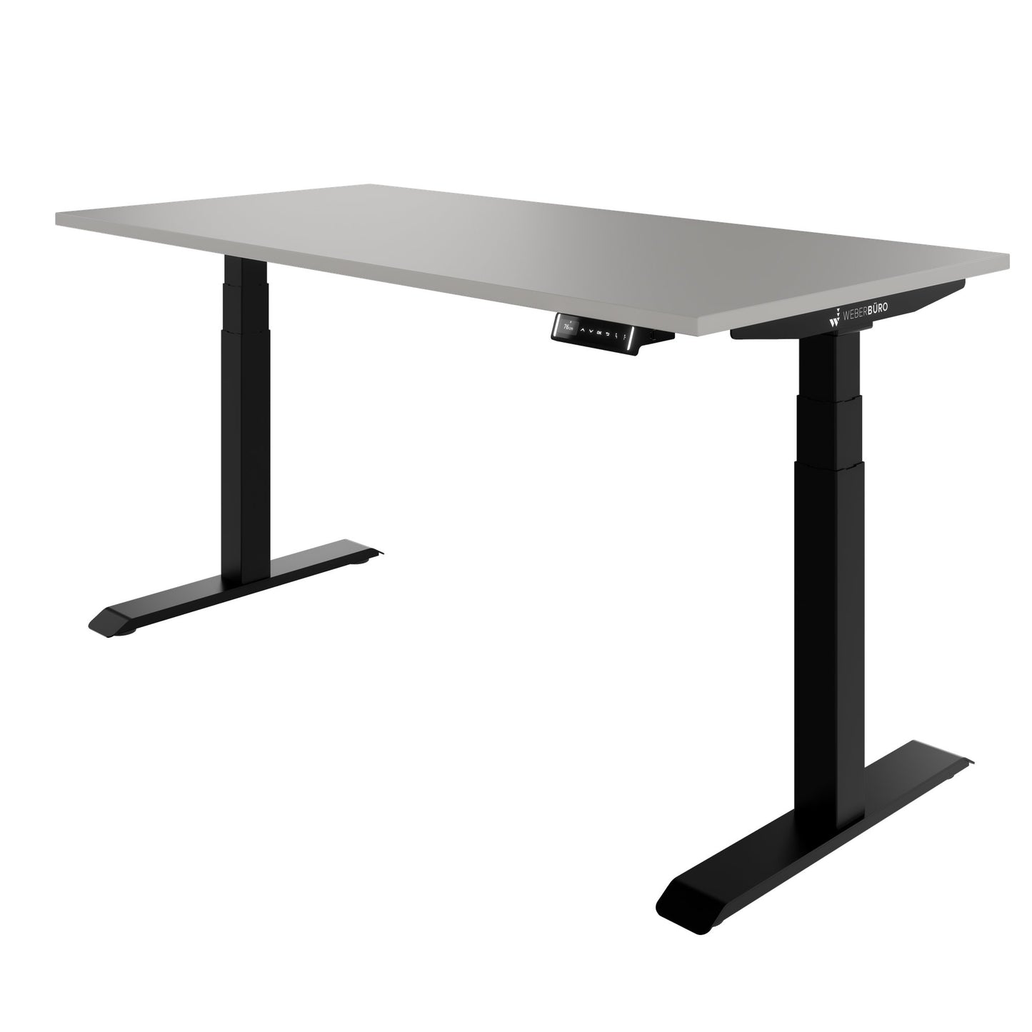 TELDRA Pro, Bureau à 2 moteurs | 1600 - 2000 mm, réglable à hauteur électrique, cailloun linoléum