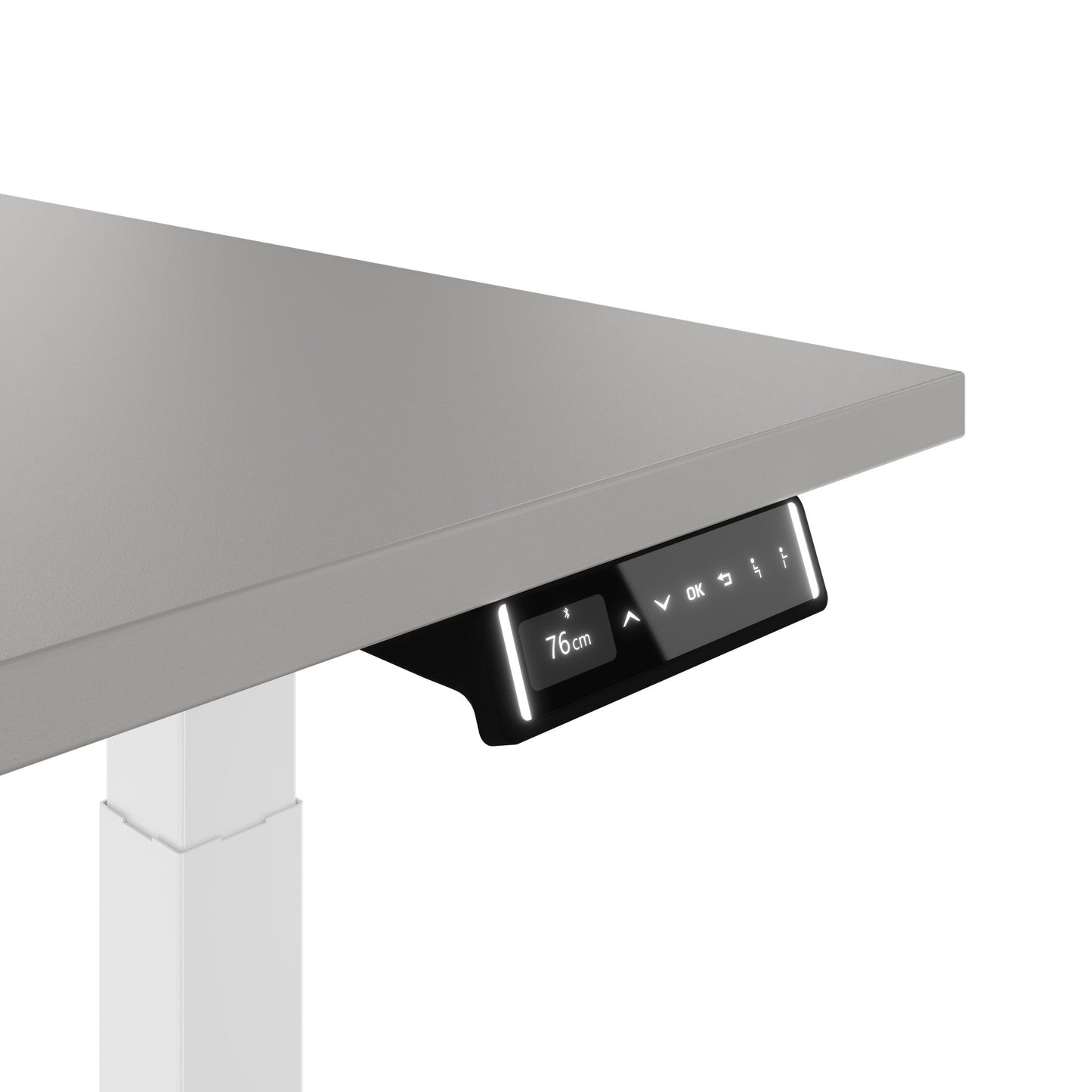 TELDRA Pro, Bureau à 2 moteurs | 1600 - 2000 mm, réglable à hauteur électrique, cailloun linoléum