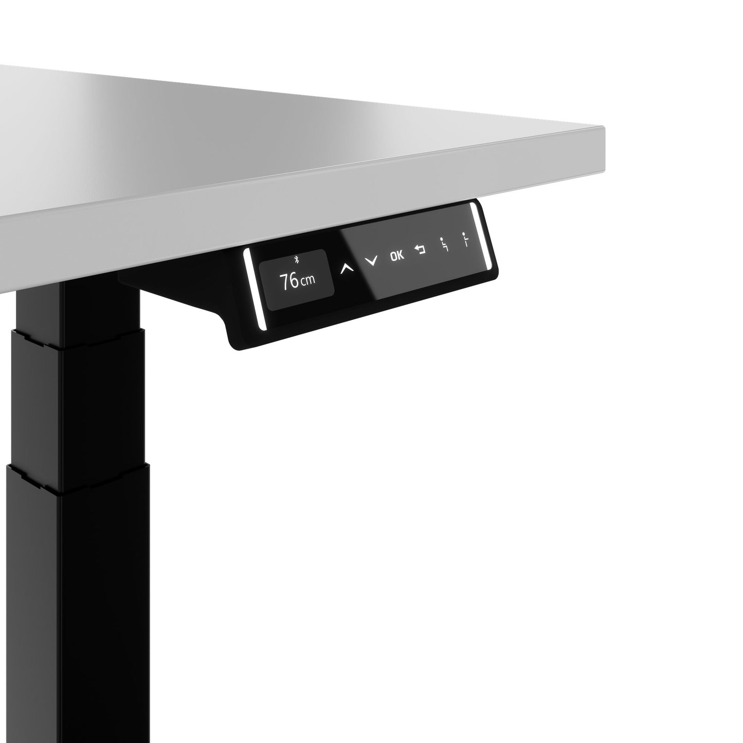 TELDRA Pro, Bureau à 2 moteurs | 1600 - 2000 mm, réglable à hauteur électrique, cailloun linoléum