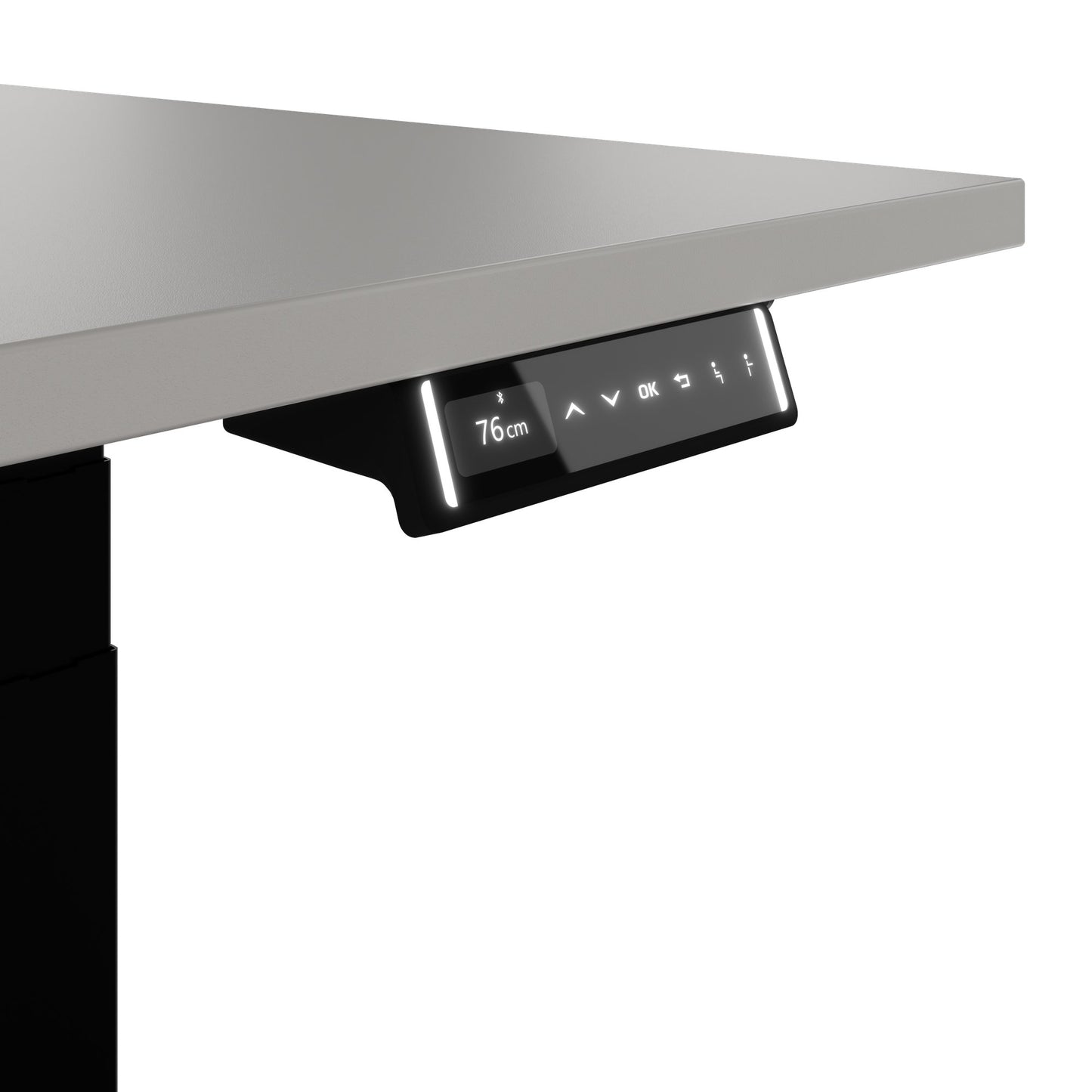 TELDRA Pro, Bureau à 2 moteurs | 1600 - 2000 mm, réglable à hauteur électrique, cailloun linoléum