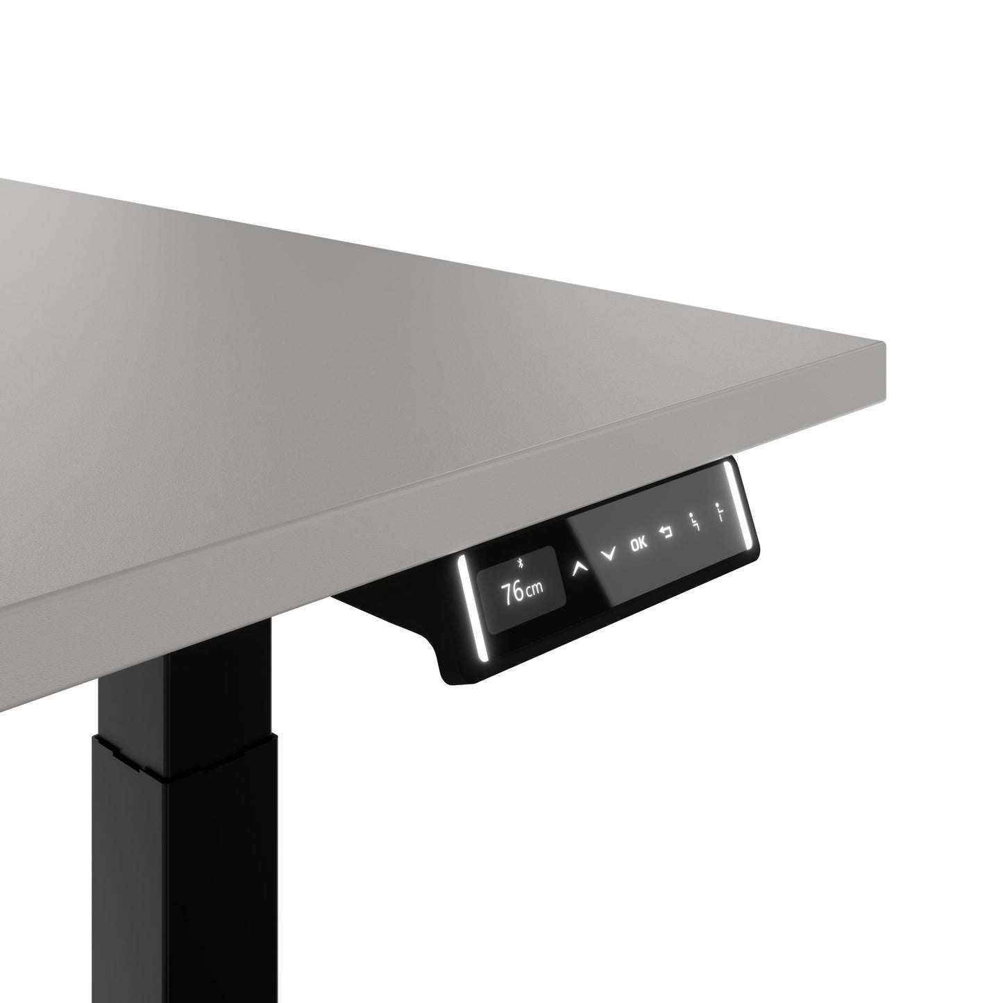 TELDRA Pro, Bureau à 2 moteurs | 1600 - 2000 mm, réglable à hauteur électrique, cailloun linoléum