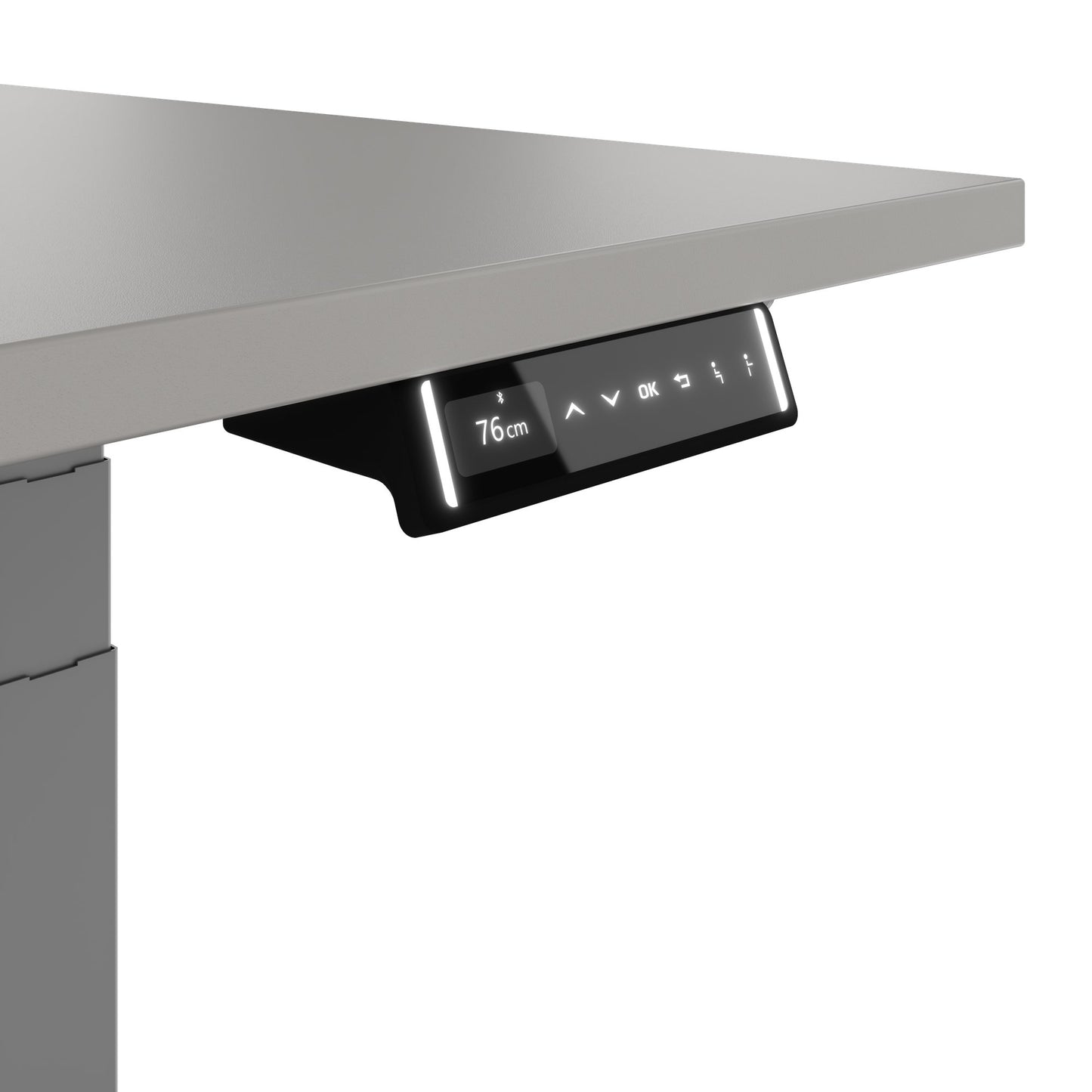 TELDRA Pro, Bureau à 2 moteurs | 1600 - 2000 mm, réglable à hauteur électrique, cailloun linoléum