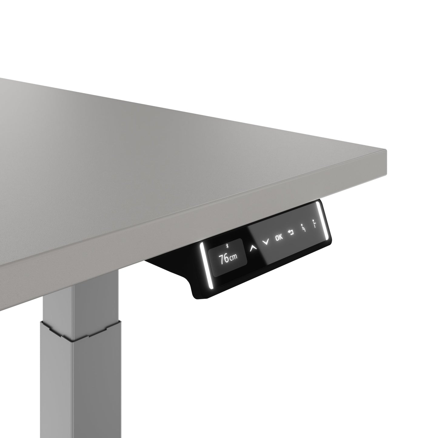 TELDRA Pro, Bureau à 2 moteurs | 1600 - 2000 mm, réglable à hauteur électrique, cailloun linoléum