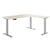 TELDRA Pro, 3-motor angle desk table | 1800 x 1600 mm, electrically height adjustable, maple