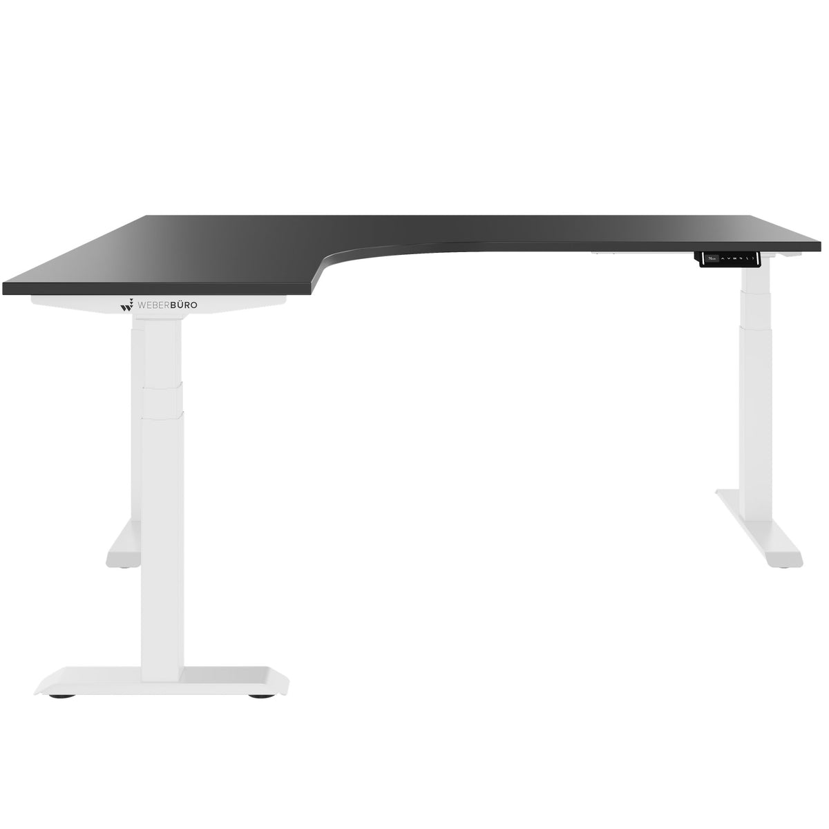 TELDRA Pro, 3-Motoren-Winkelschreibtisch | 1800 x 1600 mm, elektrisch höhenverstellbar, Anthrazit