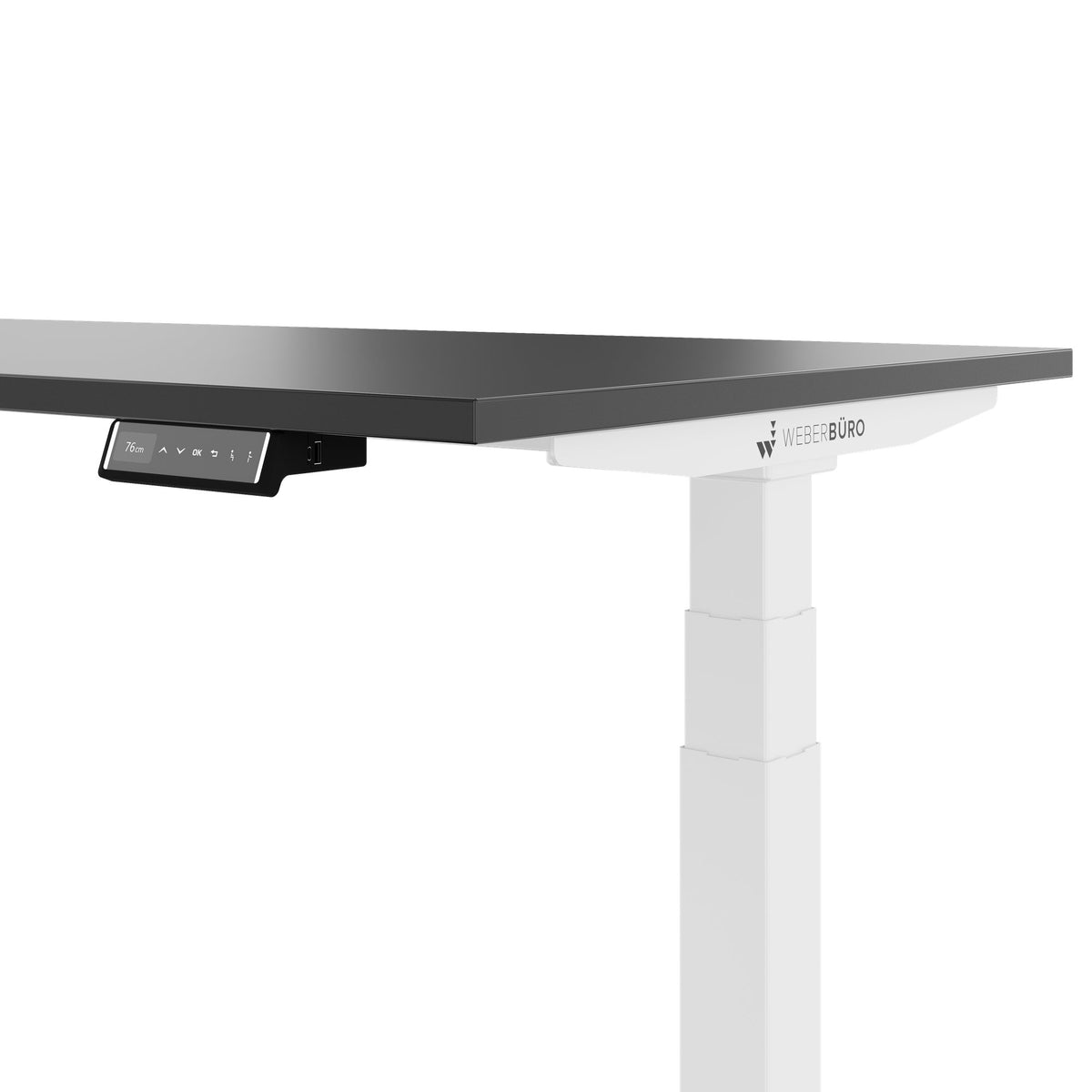TELDRA Pro, 3-Motoren-Winkelschreibtisch | 1800 x 1600 mm, elektrisch höhenverstellbar, Anthrazit