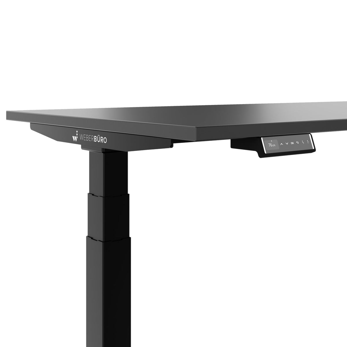 TELDRA Pro, 3-Motoren-Winkelschreibtisch | 1800 x 1600 mm, elektrisch höhenverstellbar, Anthrazit