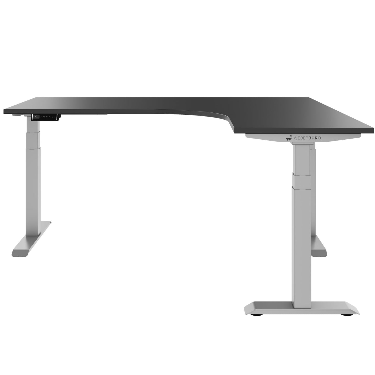 TELDRA Pro, 3-Motoren-Winkelschreibtisch | 1800 x 1600 mm, elektrisch höhenverstellbar, Anthrazit