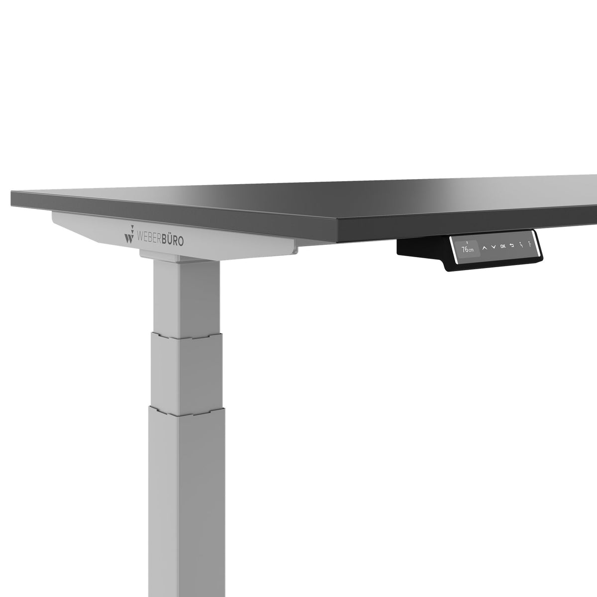 TELDRA Pro, 3-Motoren-Winkelschreibtisch | 1800 x 1600 mm, elektrisch höhenverstellbar, Anthrazit