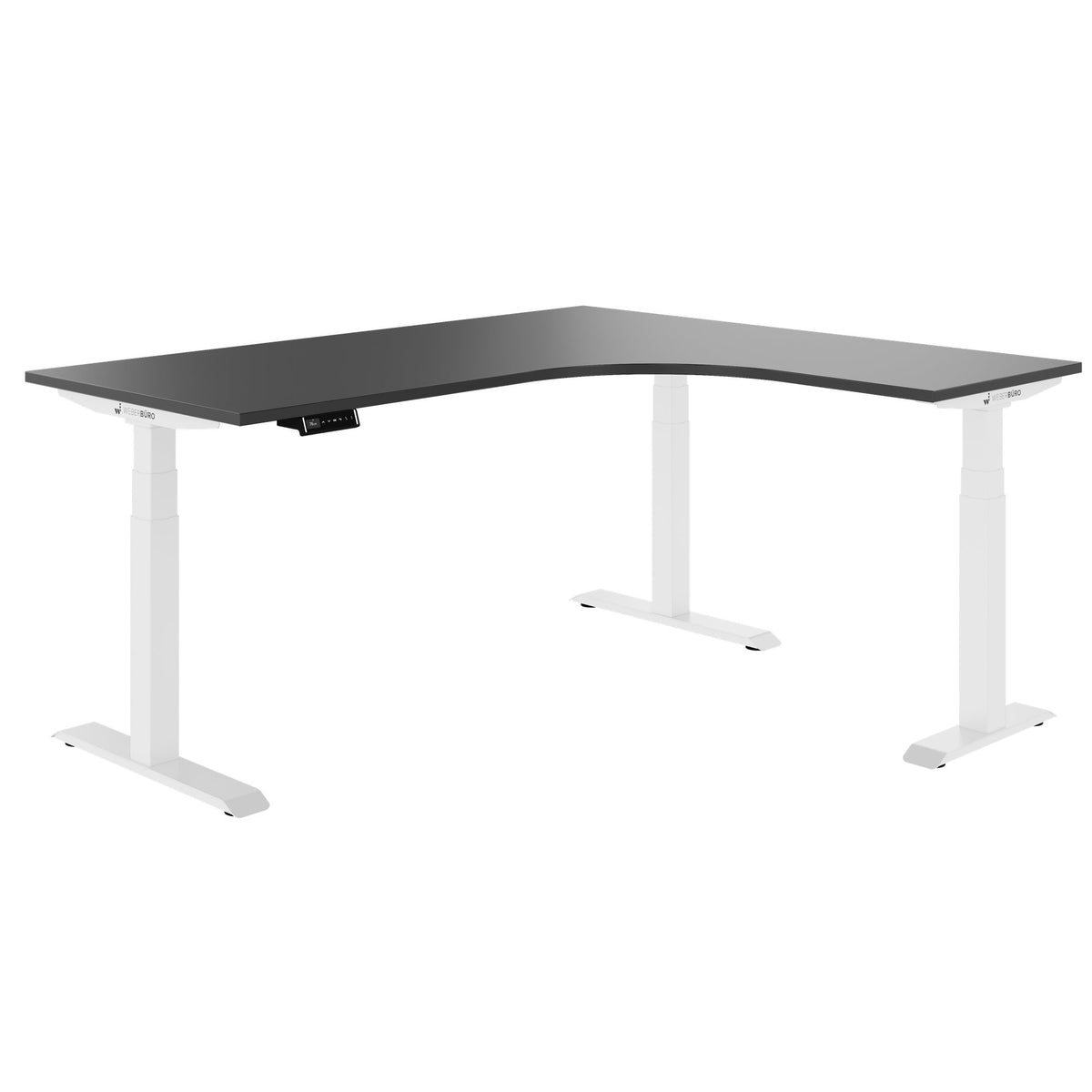 TELDRA Pro, 3-Motoren-Winkelschreibtisch | 1800 x 1600 mm, elektrisch höhenverstellbar, Anthrazit - 1 Lightbox Main Image