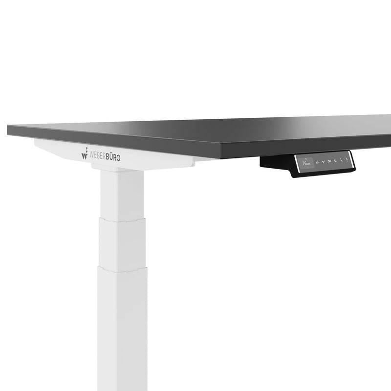 TELDRA Pro, 3-Motoren-Winkelschreibtisch | 1800 x 1600 mm, elektrisch höhenverstellbar, Anthrazit - 4 Main Image