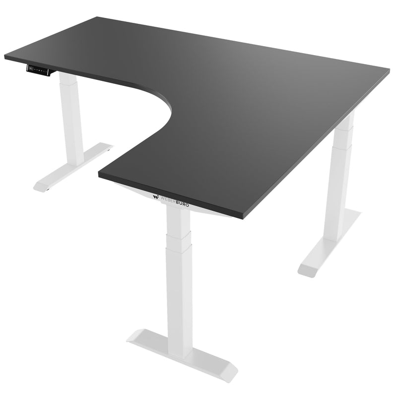 TELDRA Pro, 3-Motoren-Winkelschreibtisch | 1800 x 1600 mm, elektrisch höhenverstellbar, Anthrazit - 5 Main Image