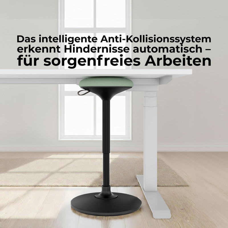 TELDRA Pro, 3-Motoren-Winkelschreibtisch | 1800 x 1600 mm, elektrisch höhenverstellbar, Anthrazit - 9 Main Image