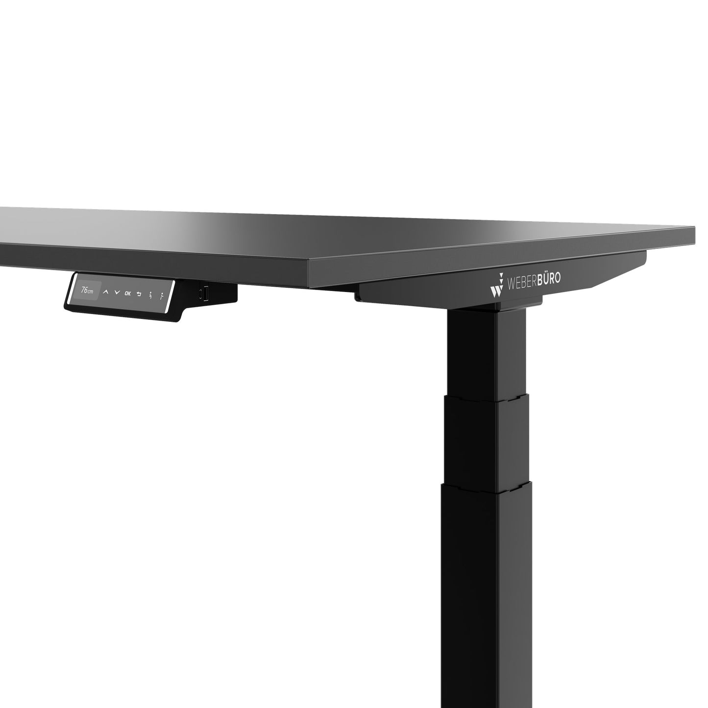 TELDRA Pro, 3-Motoren-Winkelschreibtisch | 1800 x 1600 mm, elektrisch höhenverstellbar, Anthrazit