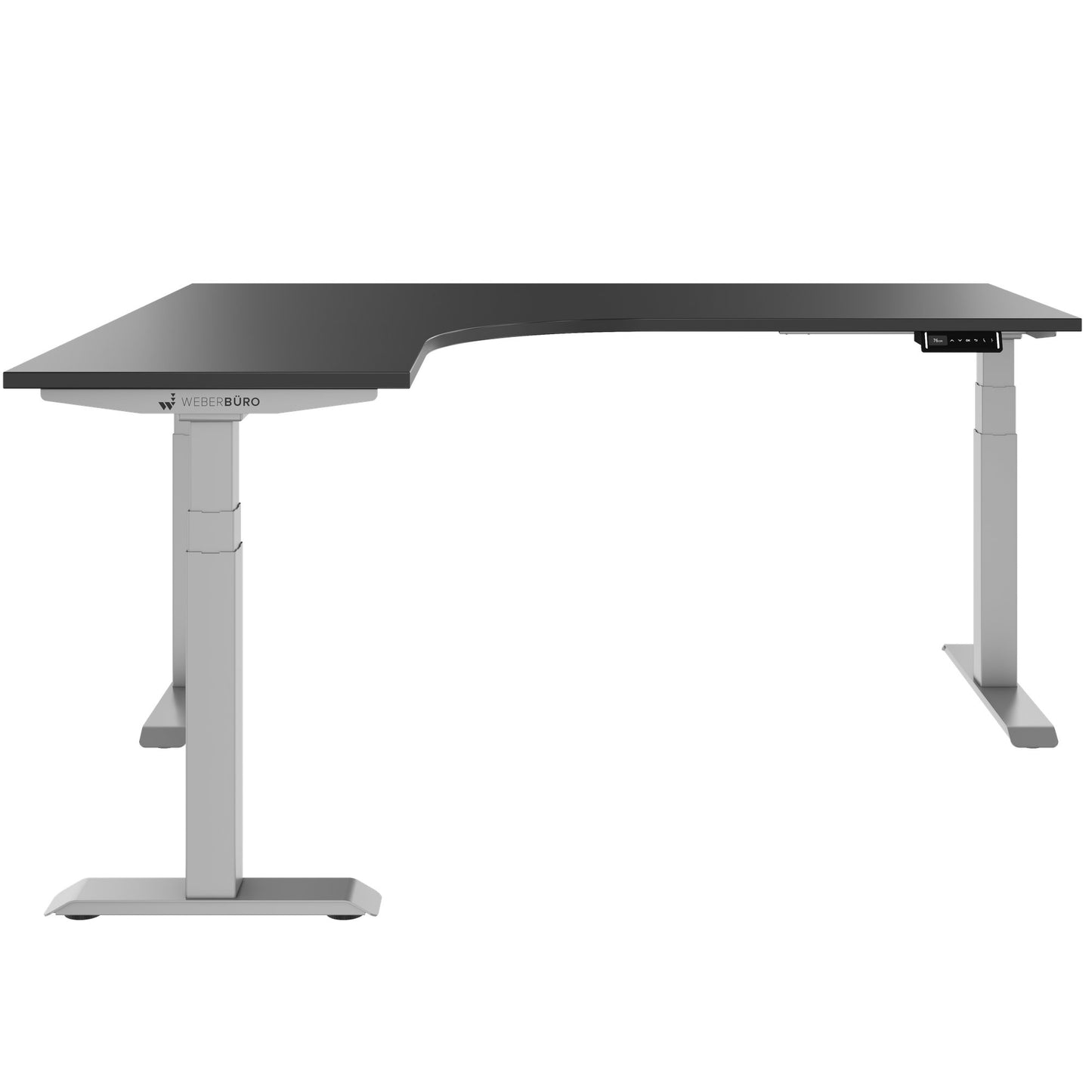 TELDRA Pro, 3-Motoren-Winkelschreibtisch | 1800 x 1600 mm, elektrisch höhenverstellbar, Anthrazit