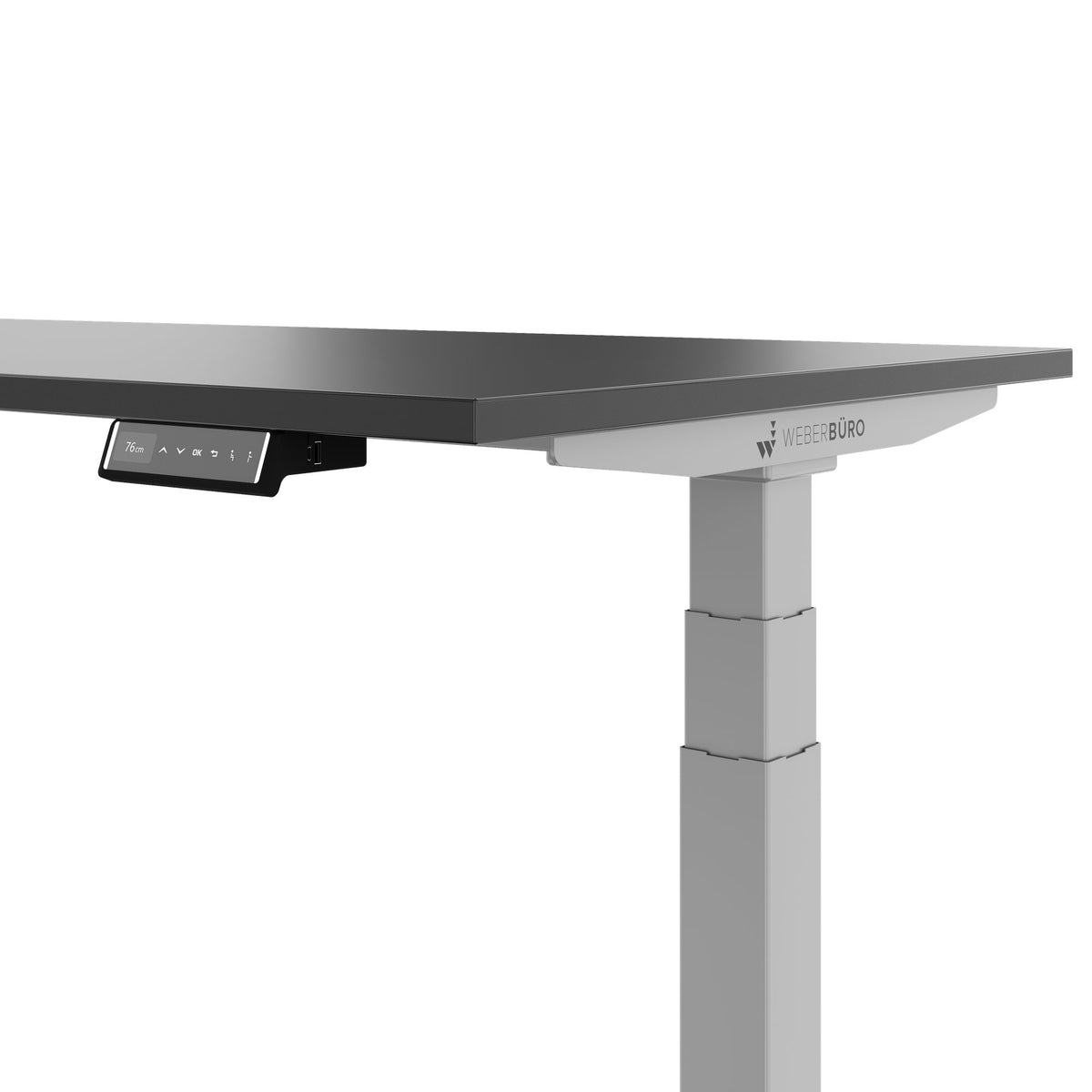 TELDRA Pro, 3-Motoren-Winkelschreibtisch | 1800 x 1600 mm, elektrisch höhenverstellbar, Anthrazit