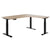 TELDRA Pro, 3-motor angle desk table | 1800 x 1600 mm, electrically height adjustable, amber oak
