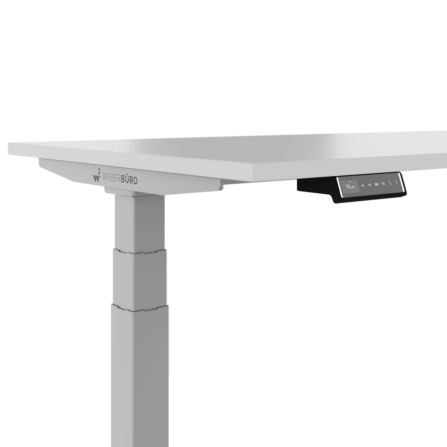 TELDRA Pro, 3-motor corner desk | 1800 x 1600 mm, electrically height-adjustable, pearl gray