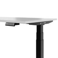 TELDRA Pro, 3-motor corner desk | 1800 x 1600 mm, electrically height-adjustable, pearl gray