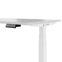 TELDRA Pro, 3-motor corner desk | 1800 x 1600 mm, electrically height-adjustable, pearl gray