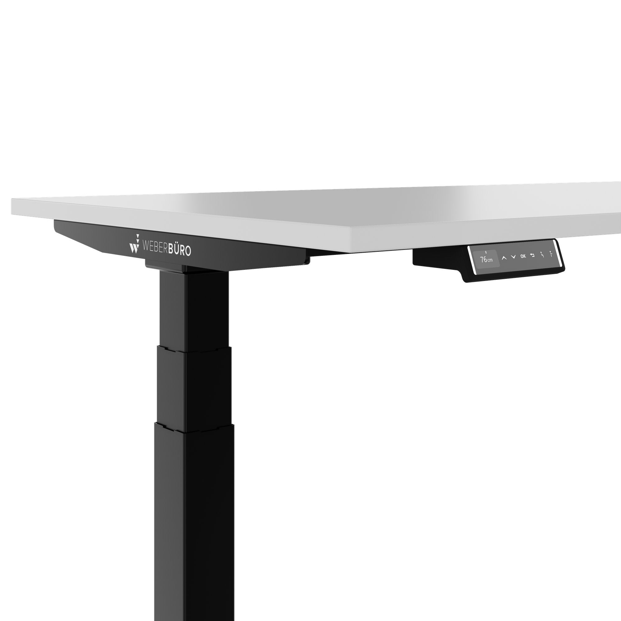 TELDRA Pro, 3-motor corner desk | 1800 x 1600 mm, electrically height-adjustable, pearl gray