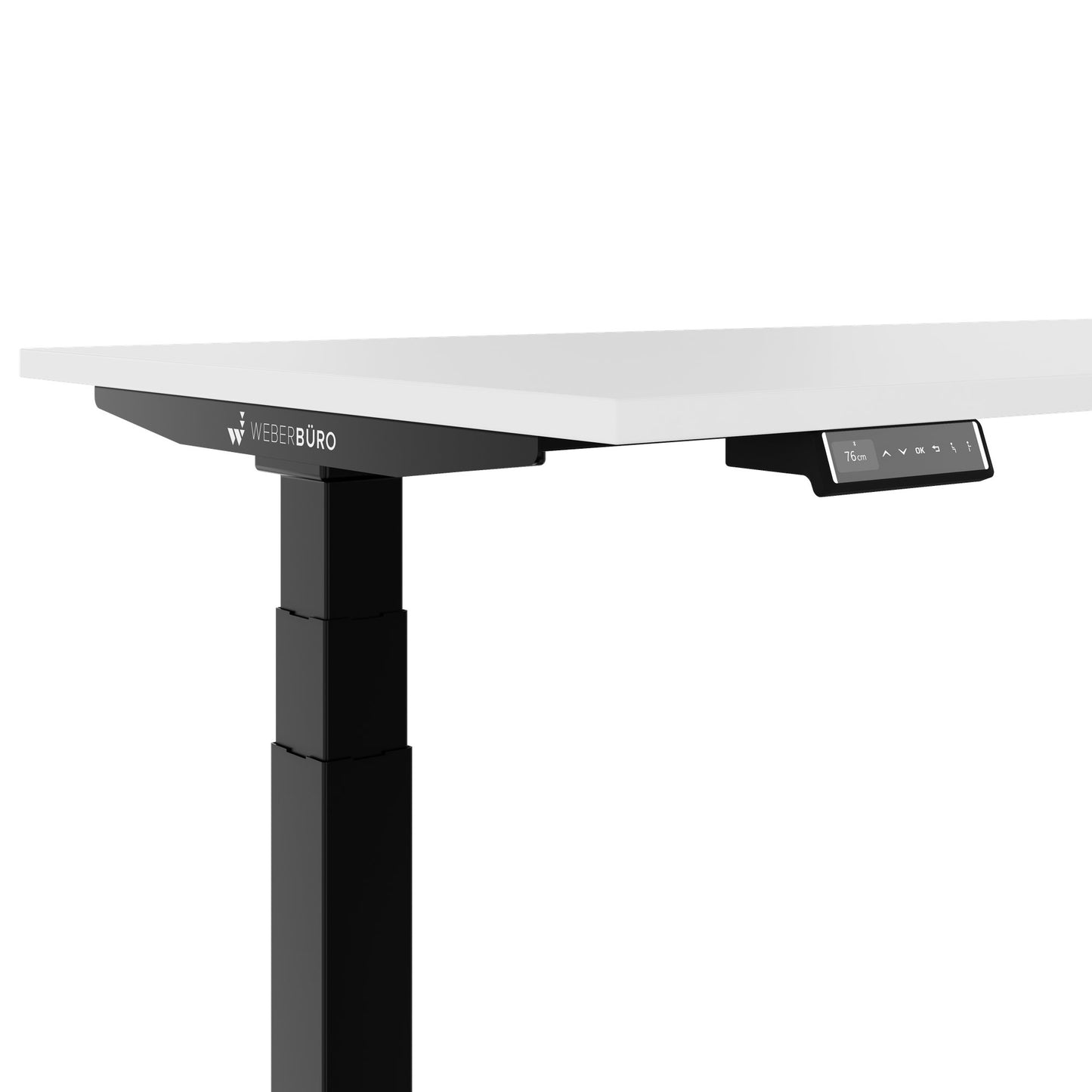 TELDRA Pro, 3-motor angle desk table | 1800 x 1600 mm, electrically height adjustable, white